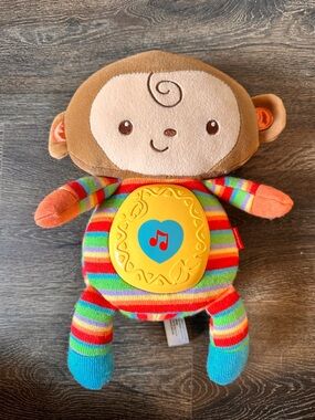 Fisher Price My Little SnugaMonkey Sleepytime Plush, Music & Glow, WORKS soother